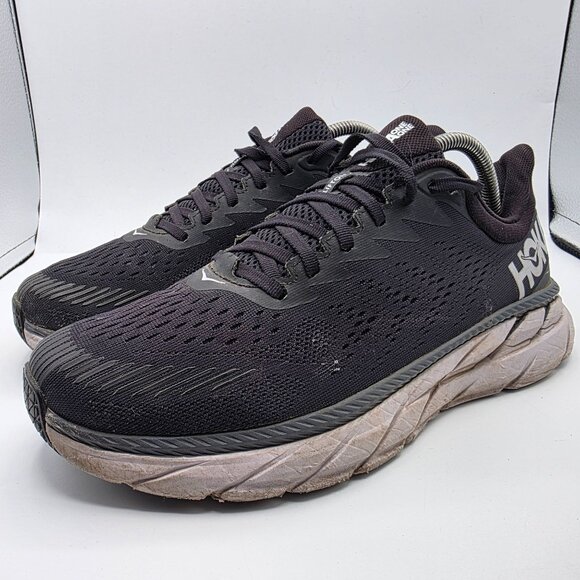 Hoka One One Clifton 7 Mens Size 10 Black White Athletic Shoes Running Walking main image 6